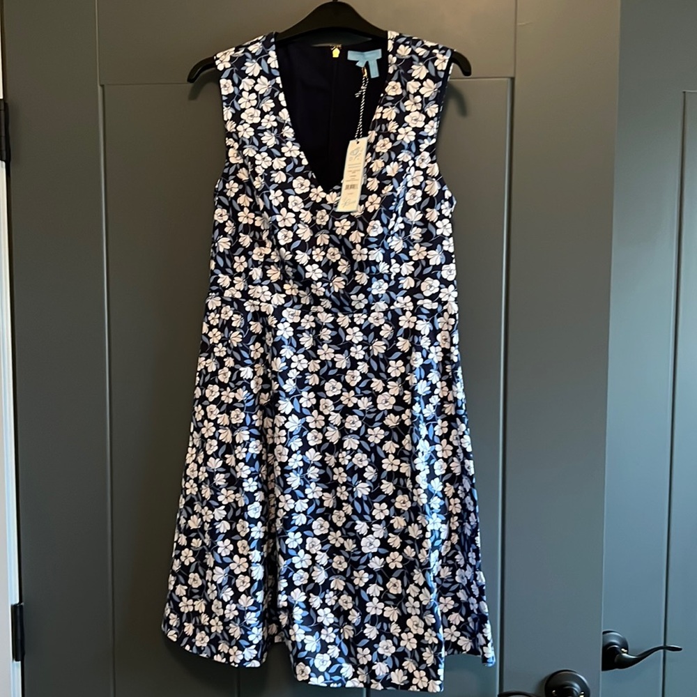 Never been worn, Floral Love Circle Dress in Nassau Navy Multi.